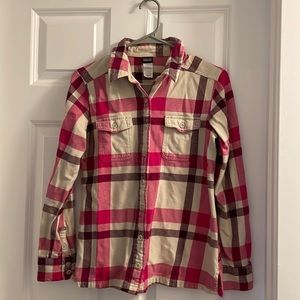 Patagonia Womens pink fjord Flannel shirt - size 2